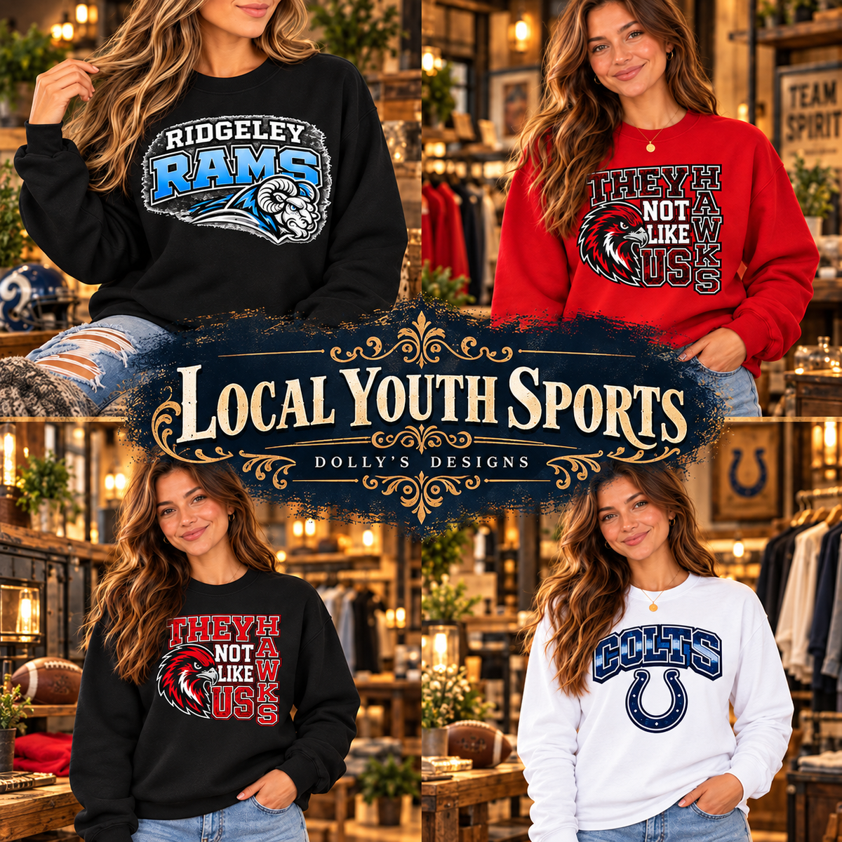 Local Youth Sports — Dolly’s Designs ornate boutique collection