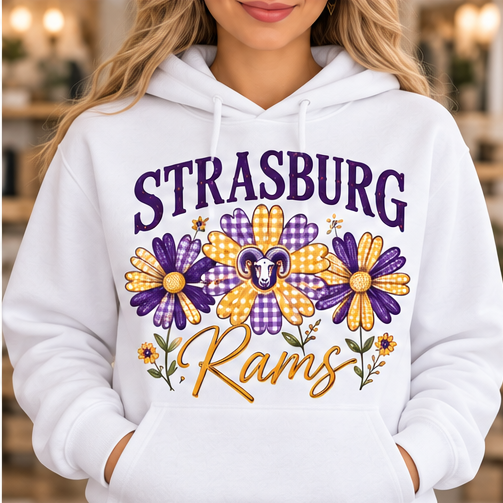 Strasburg Rams B5 white Hoodie