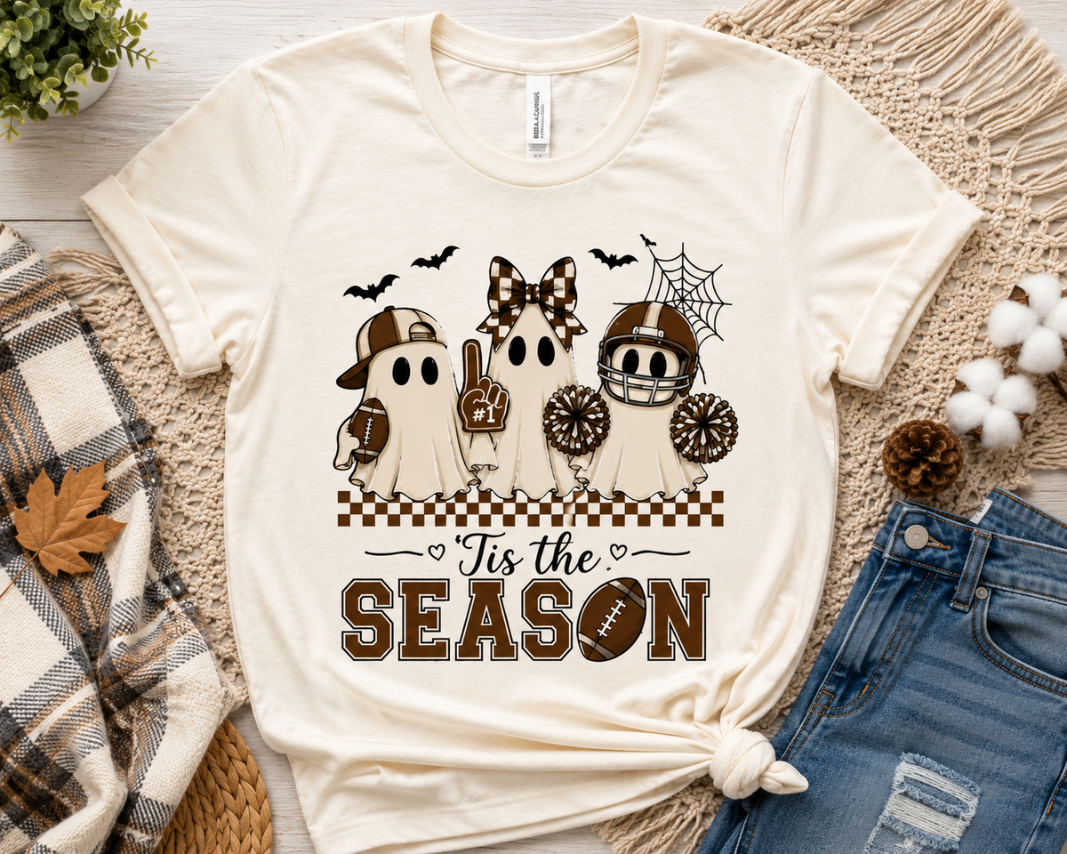 Tis the Season Football Ghost T Shirt