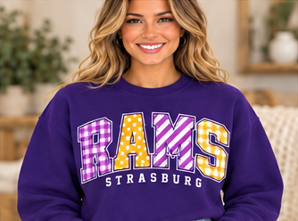 Strasburg Rams C3 Purple Crewneck