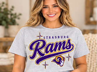 Strasburg Rams C4 Sport Gray T-Shirt