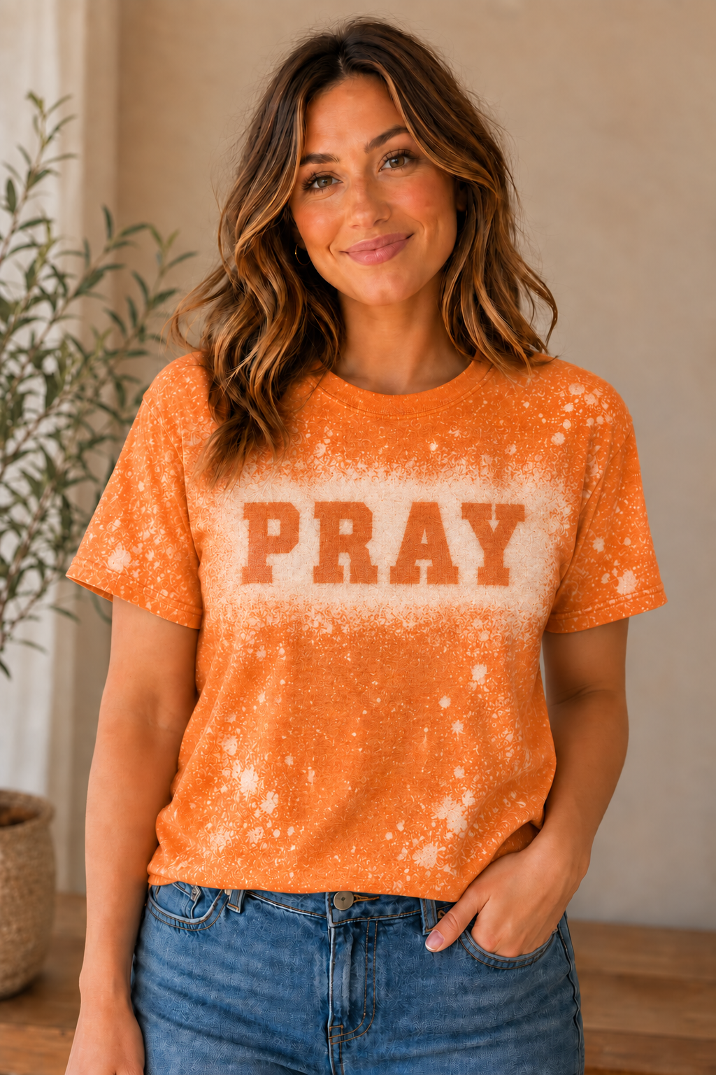 PRAY Boldly Bleached Graphic Tee