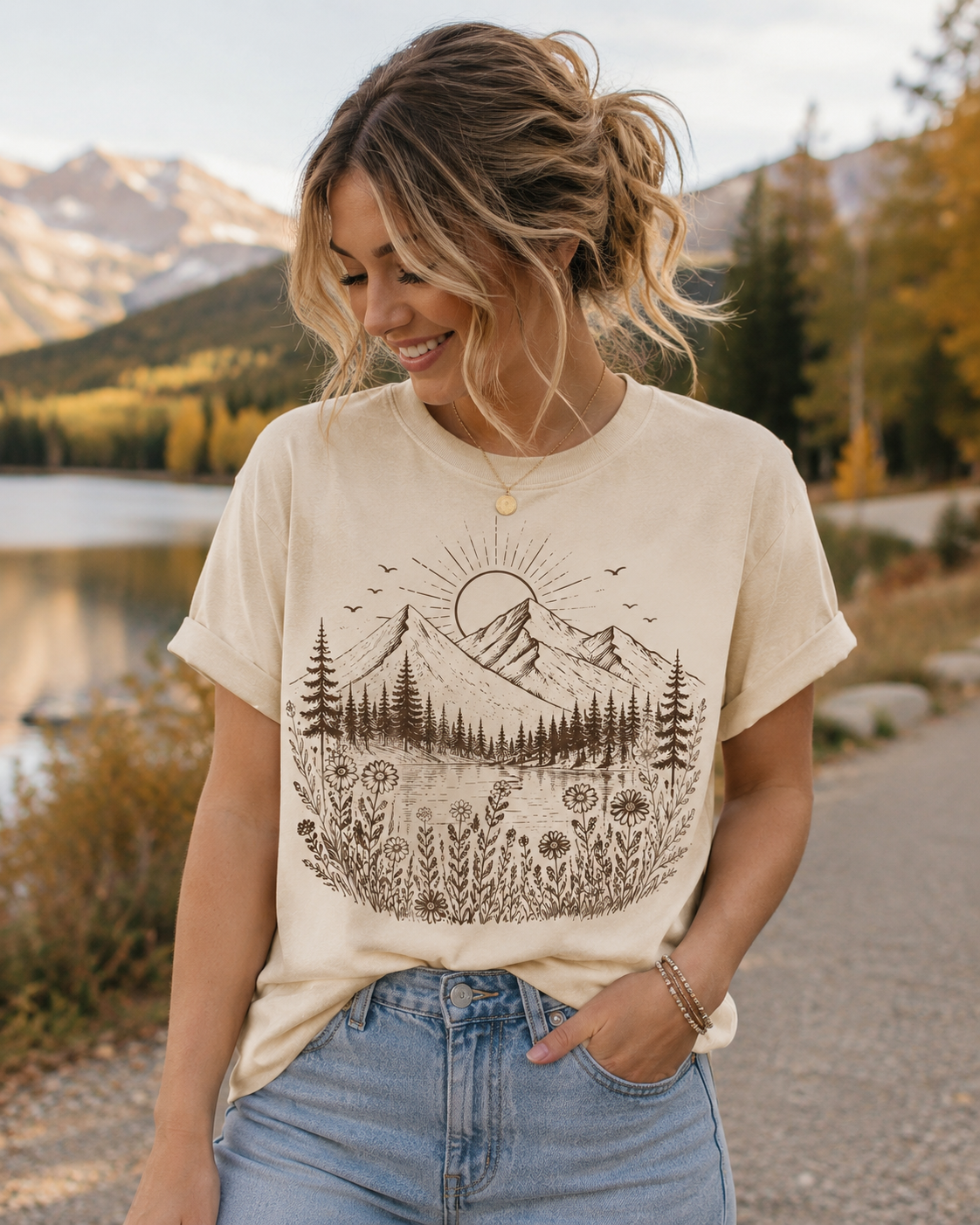 Where the Wildflowers Meet the Mountains Tee