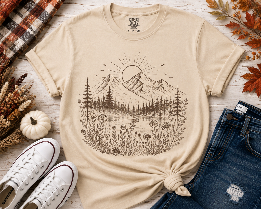 Where the Wildflowers Meet the Mountains Tee