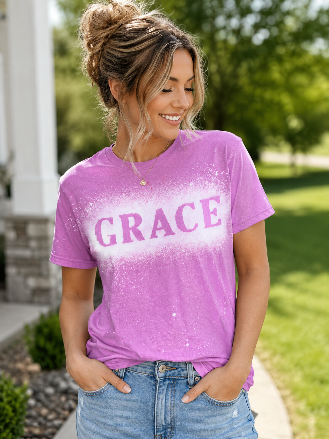 Amazing Grace Bleached Graphic Tee