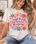 He Heard & He Answered Floral Faith Tee