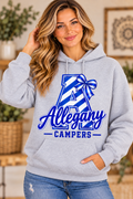 Allegany Campers Striped A Monogram Bow Sport Gray Hoodie girl mockup