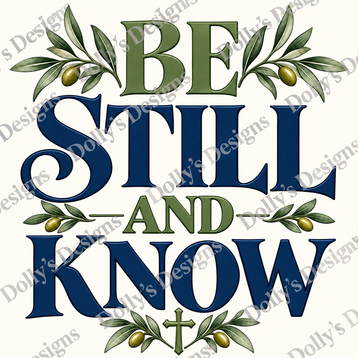 Be Still and Know — watermarked preview; purchase includes clean PNG