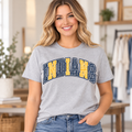 Indians Gingham T-Shirt in navy and gold on Sport Gray