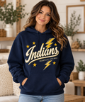 Berkeley Springs Indians Lightning Script Navy Hoodie