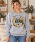 Berkeley Springs Indians Vintage Laurel Sport Gray Crewneck