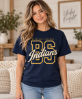 Berkeley Springs Indians Varsity Monogram Navy T-Shirt