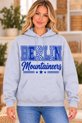 Berlin Mountaineers Mountaineers Letter Stack Sport Gray Hoodie girl mockup