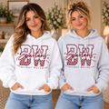White and ash gray Bishop Walsh hoodie boutique mockups