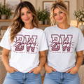 Bishop Walsh white and ash gray T-shirt square mockup
