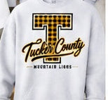 Tucker County Mountain Lions – Buffalo Plaid T — Hoodie individual mockup