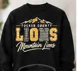 Tucker County Mountain Lions – Patchwork Lions — Crewneck individual mockup