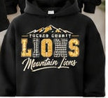 Tucker County Mountain Lions – Patchwork Lions — Hoodie individual mockup