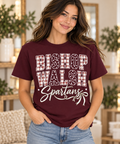 Bishop Walsh Bishop Walsh Varsity maroon T-Shirt on boutique model