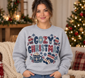 Cozy Christmas Sport Gray Crewneck model mockup