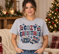 Cozy Christmas Sport Gray T-Shirt model mockup