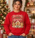 Baking Spirits Bright Red Crewneck model mockup