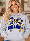 Claysburg Kimmel Bulldogs Bow and Paws Sport Gray Hoodie
