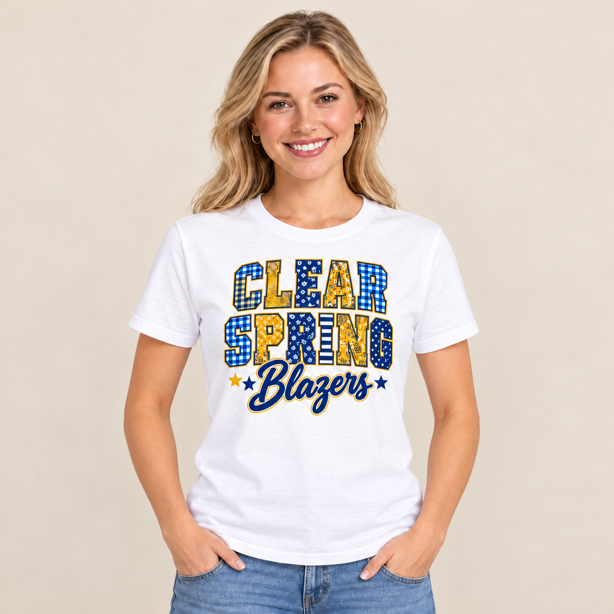 Clear Spring Blazers CS10 T-Shirt — corrected mockup