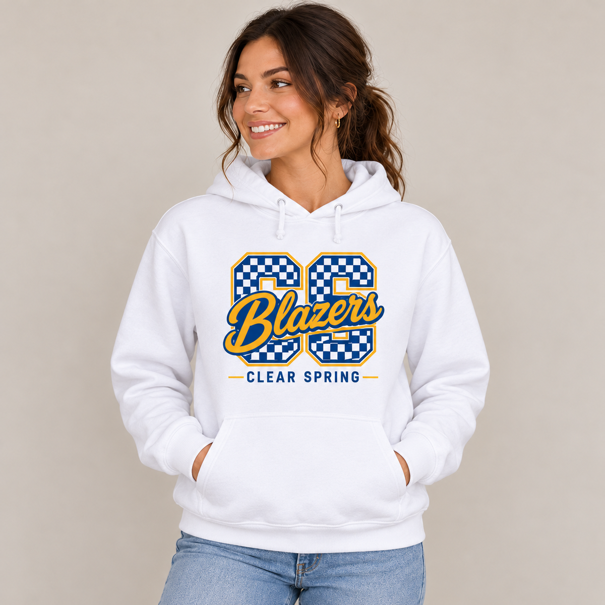 Clear Spring Blazers CS4 Hoodie — corrected mockup