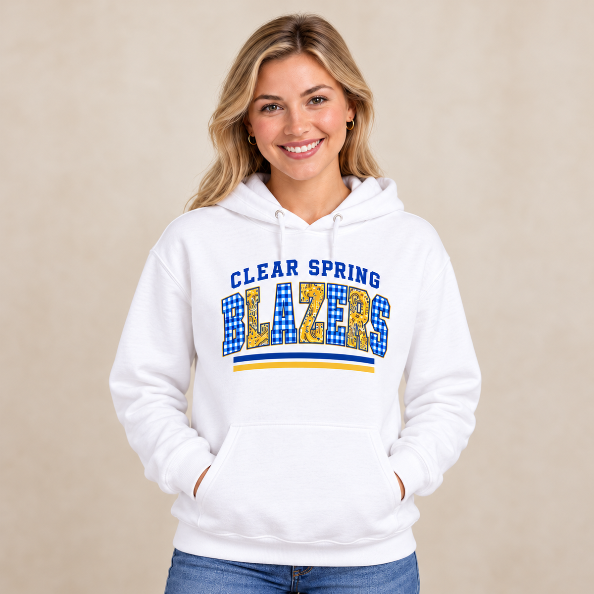 Clear Spring Blazers CS7 Hoodie — corrected mockup
