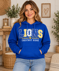 Chestnut Ridge Lions Mixed Pattern Lions Hoodie — Royal Blue
