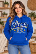 Chestnut Ridge Lions Lions Script Bow Hoodie — Royal Blue