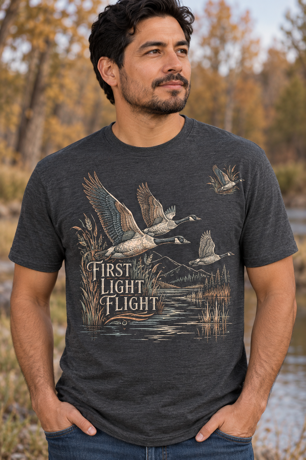 Men’s First Light Flight T-Shirt – Heather Charcoal