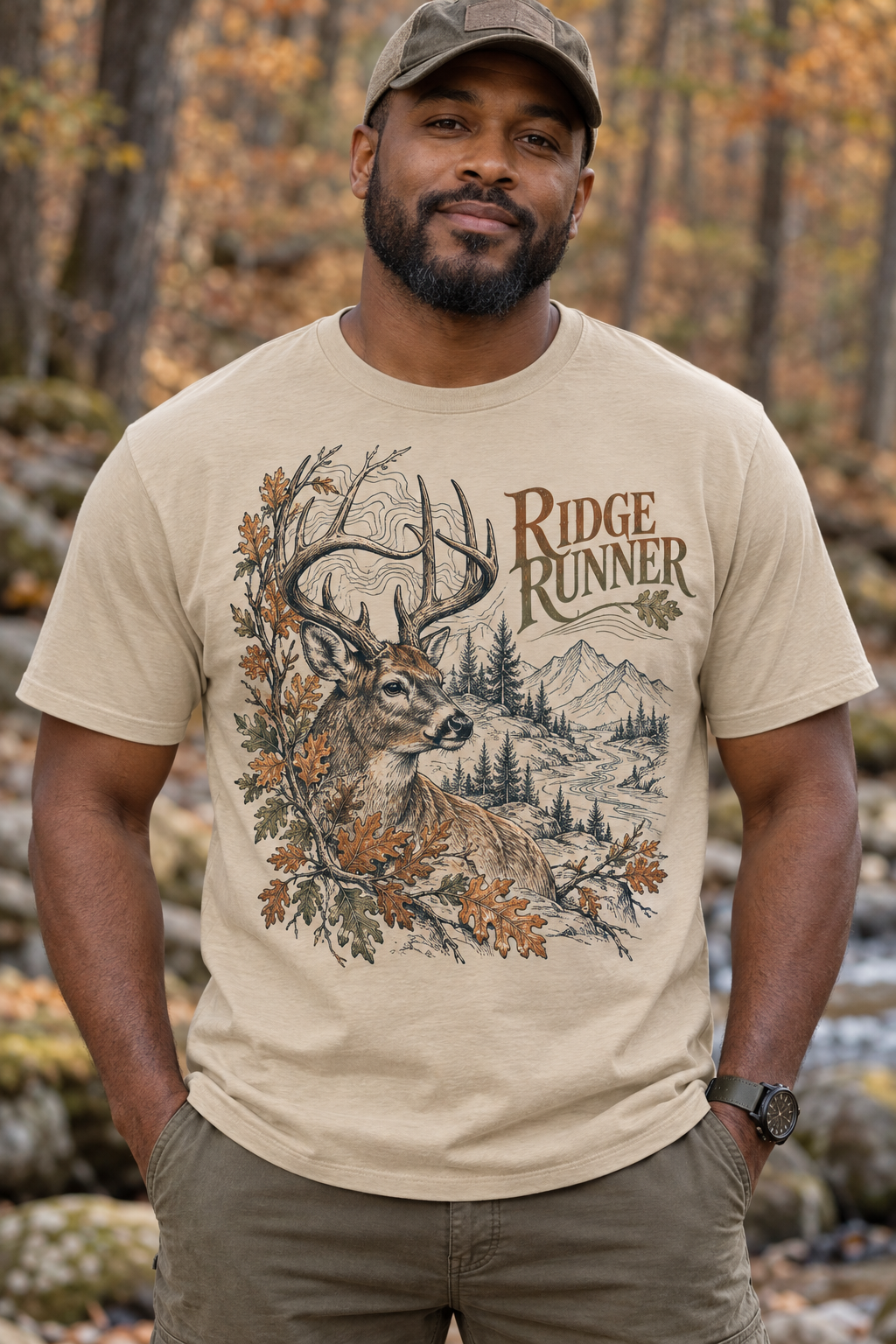 Men’s Ridge Runner T-Shirt – Sand