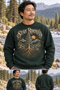 Men’s Stay Rooted Crewneck – Forest Green