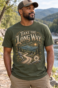 Men’s Take The Long Way T-Shirt – Military Green