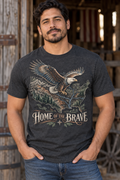 Men’s Home Of The Brave T-Shirt – Heather Charcoal