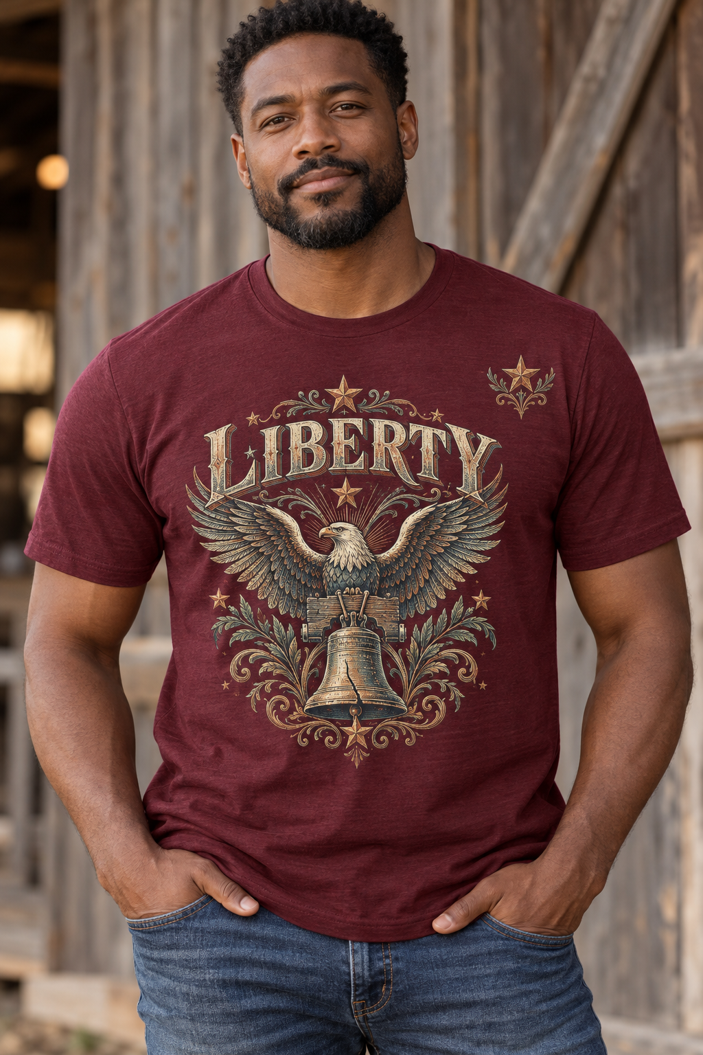 Men’s Liberty T-Shirt – Maroon