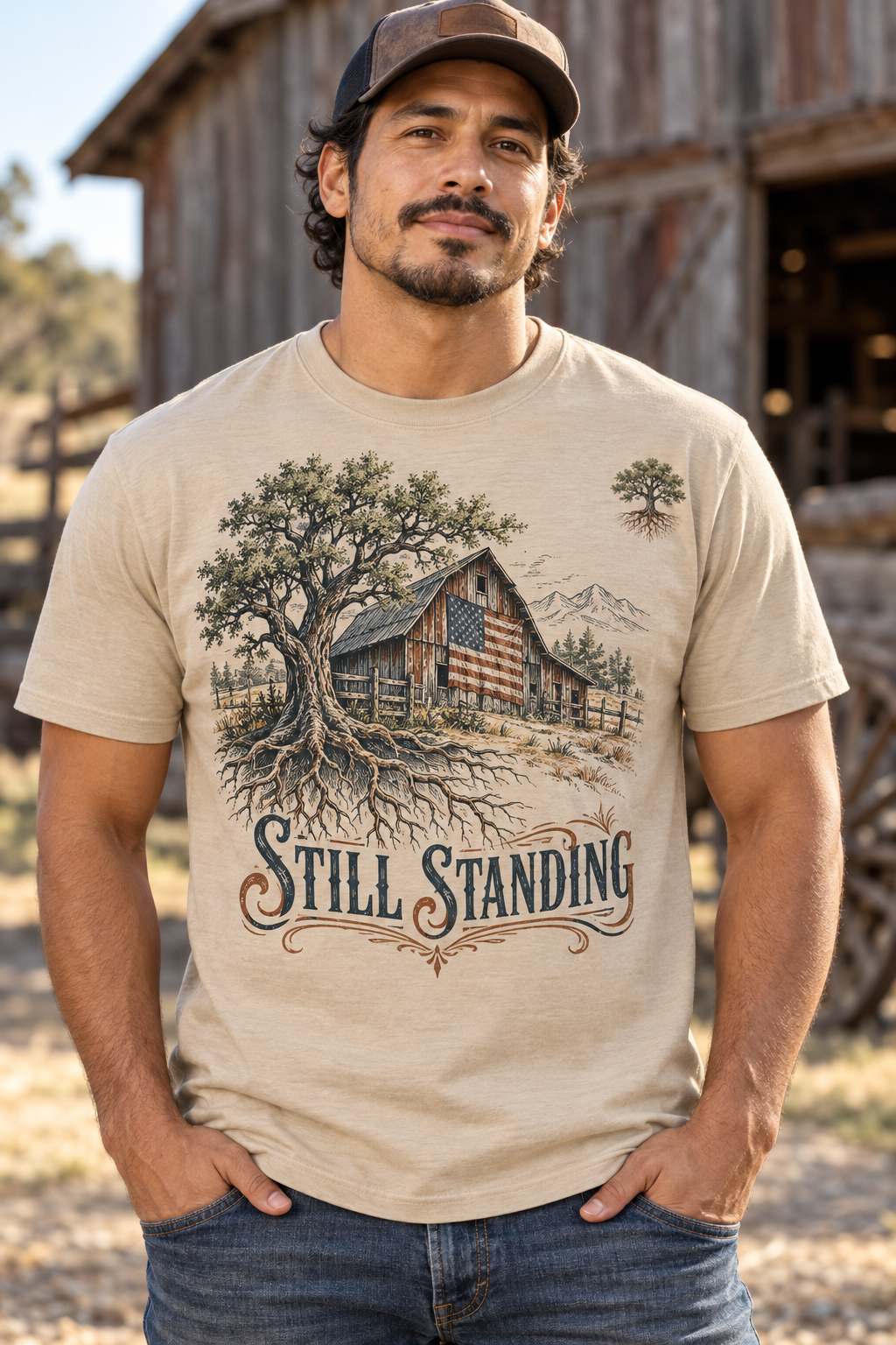 Men’s Still Standing T-Shirt – Sand