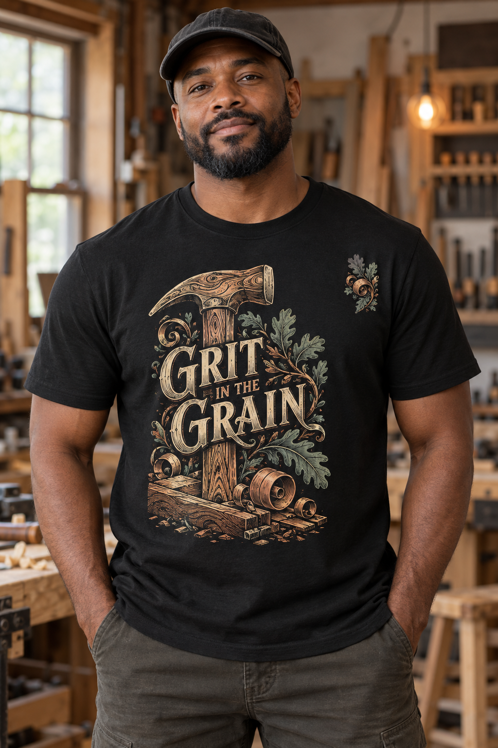 Men’s Grit In The Grain T-Shirt – Black