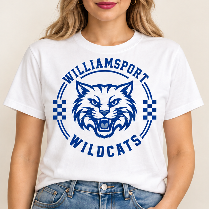 Williamsport Wildcats – Design 10 Wildcat Emblem – T-Shirt