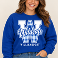 Williamsport Wildcats – Design 2 Varsity W – Crewneck