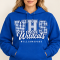 Williamsport Wildcats – Design 8 WHS Patchwork – Hoodie