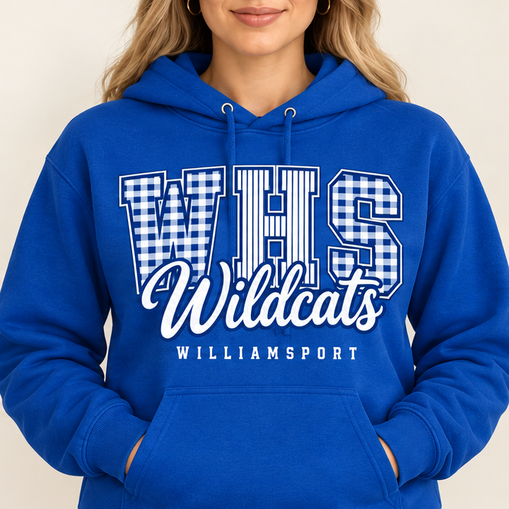 Williamsport Wildcats – Design 8 WHS Patchwork – Hoodie