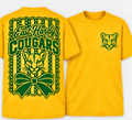 East Hardy Cougars yellow front and back T-shirt