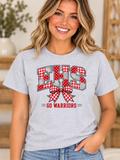 Everett EHS Patchwork Bow Ash Gray T-Shirt
