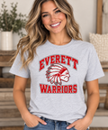 Everett Warrior Mascot Ash Gray T-Shirt