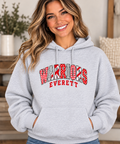 Everett Warriors Patchwork Ash Gray Hoodie
