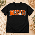 Capon Bridge Bobcats orange polka dot black T-shirt