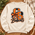 Capon Bridge Bobcats CB Leopard Bow Crewneck